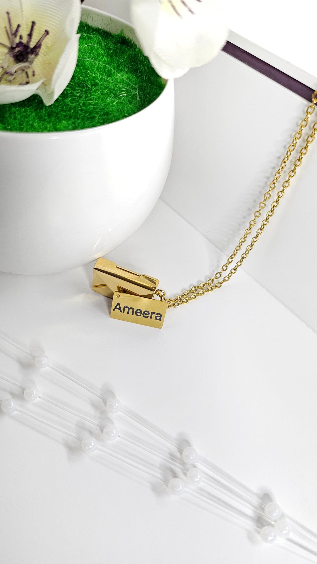 Hidden Message Envelope Necklace