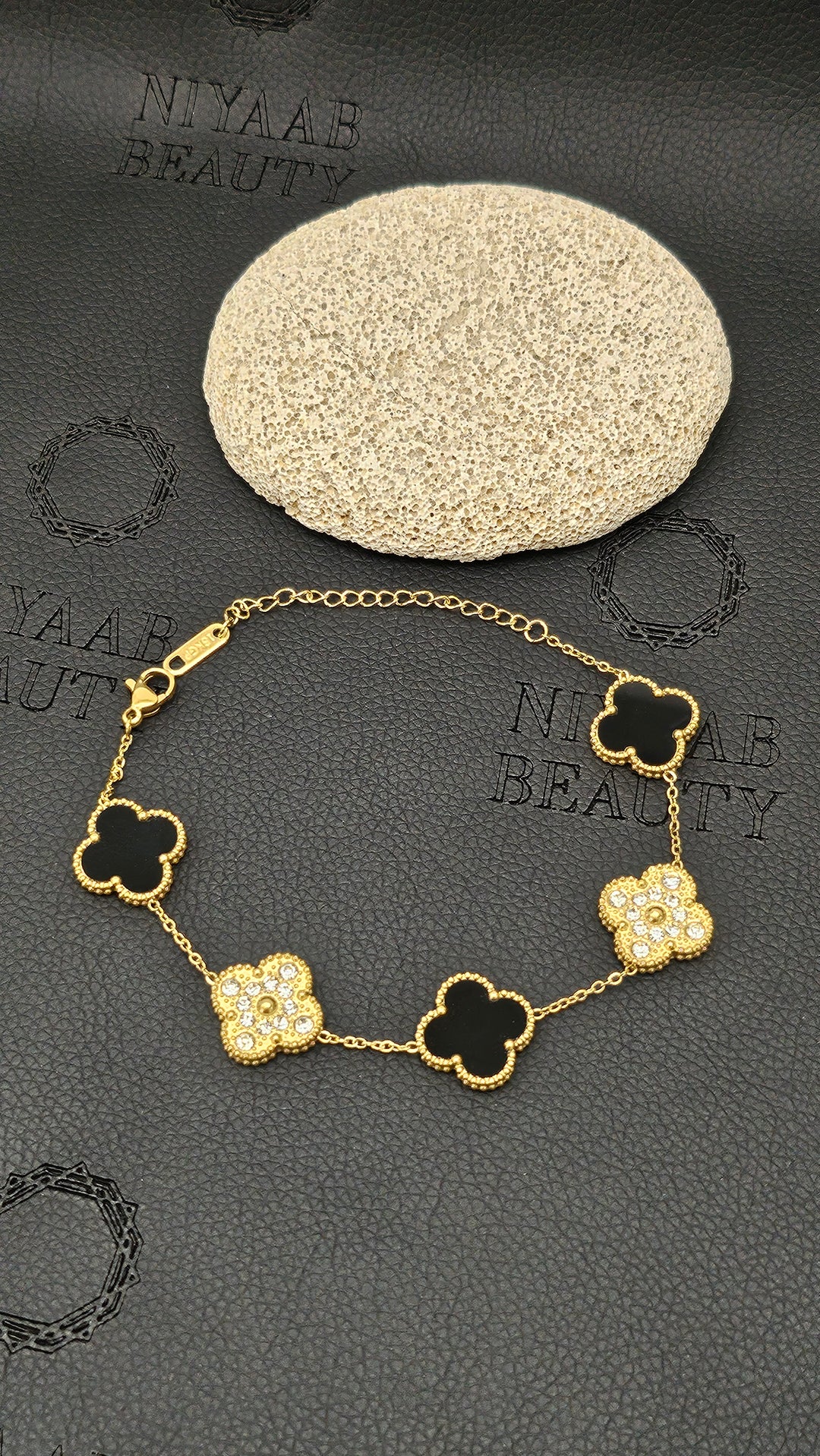 Four Leaf Clover Bling - Double Sided Bracelet