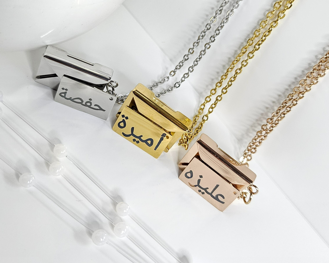 Hidden Message Envelope Necklace