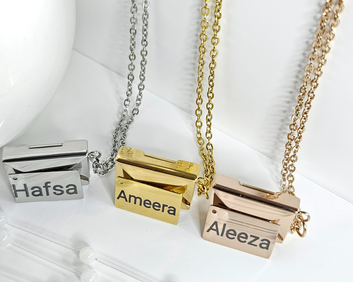 Hidden Message Envelope Necklace