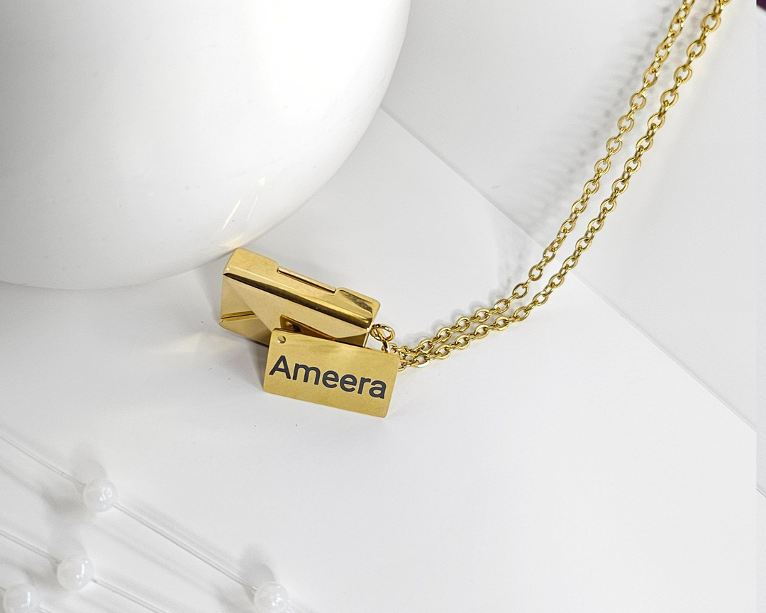 Hidden Message Envelope Necklace