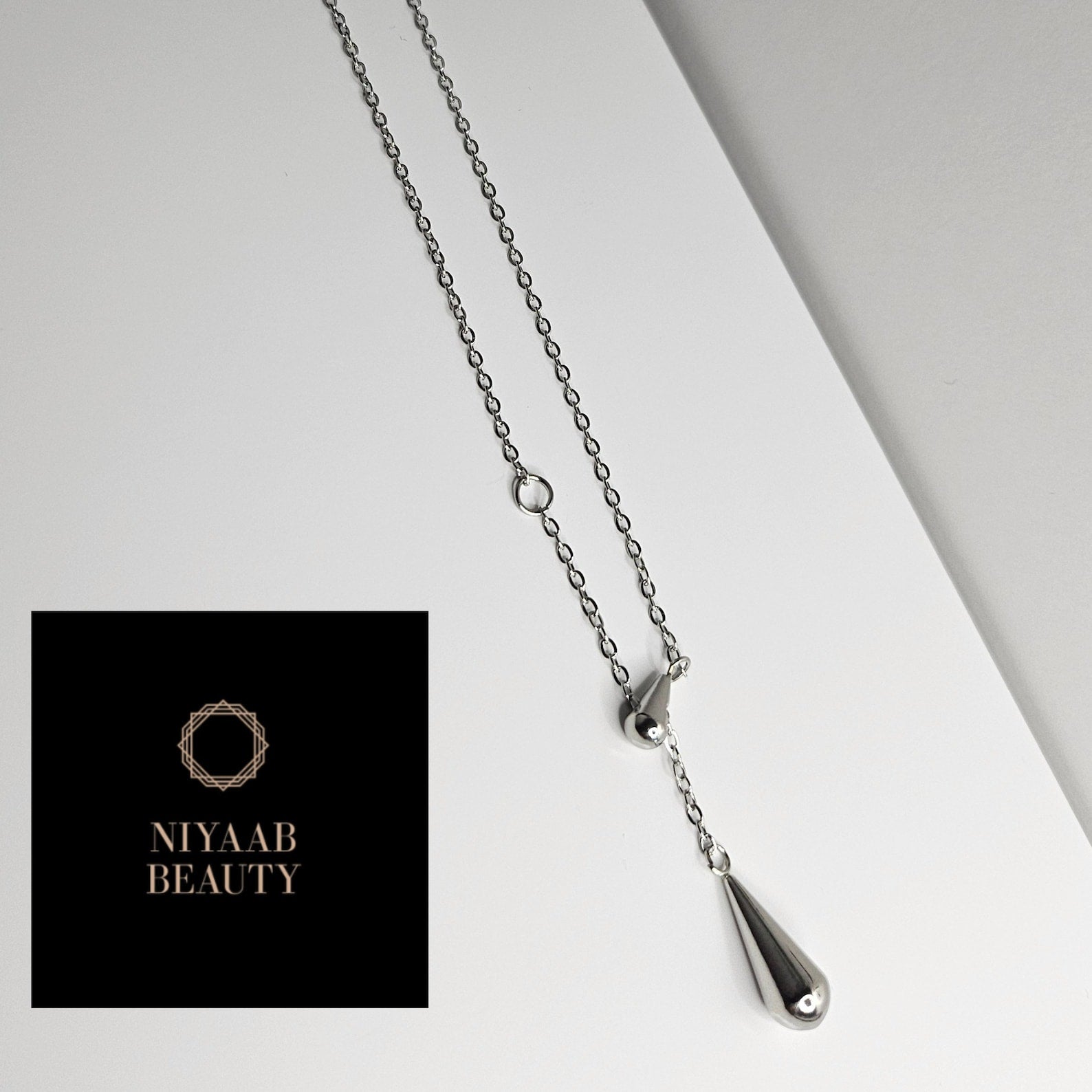 [wingbling] 芸能人着用☆Silver 925☆Water Drop Necklace Moissanite Water Pendant for 925 Sterling Silver Women